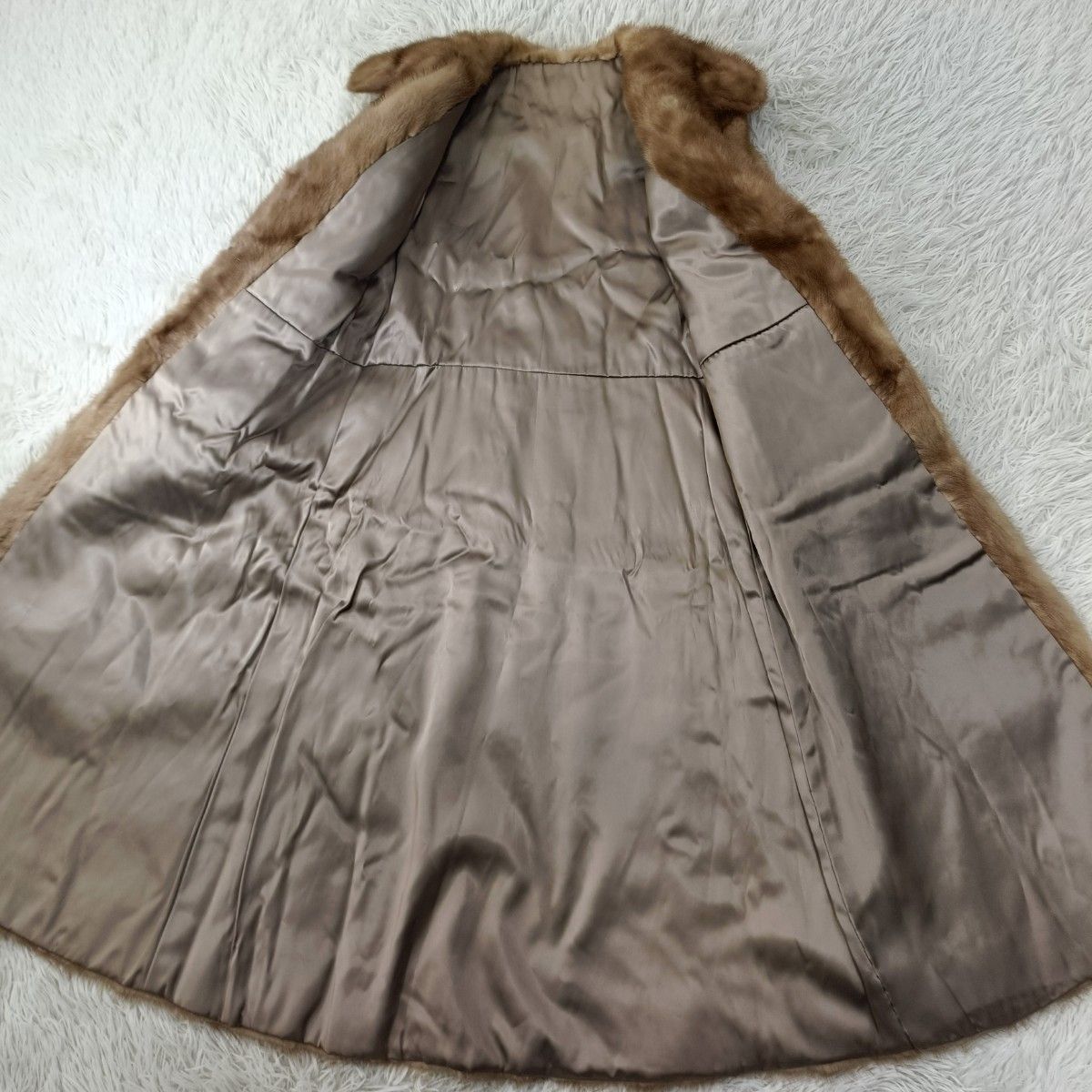 着丈114cm デミバフミンク ロングコート ファーコート ミンクコート