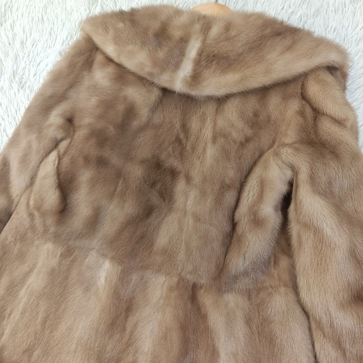 着丈114cm パステルミンク ロングコート ファーコート ミンクコート