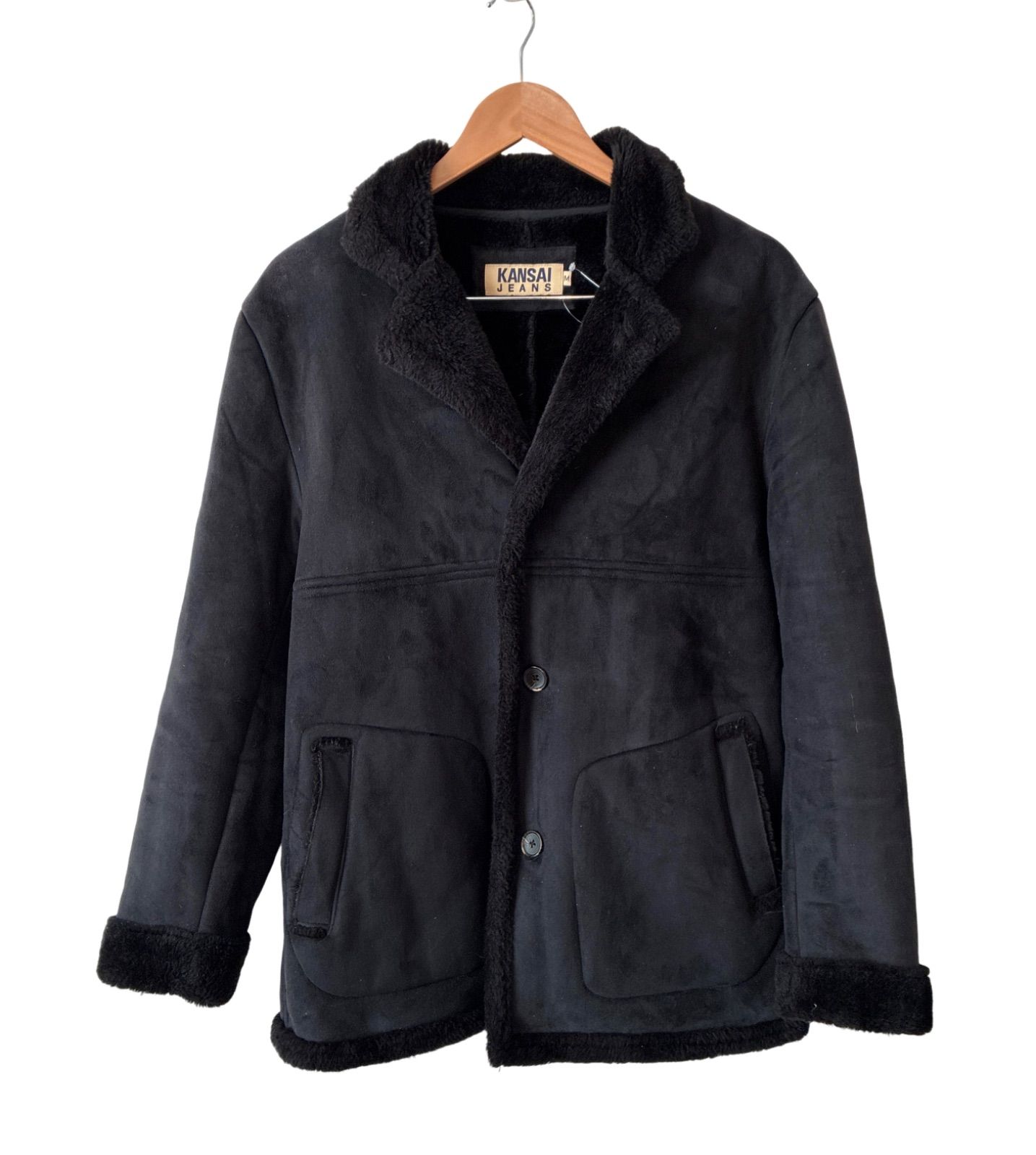 KANSAI JEANS カンサイジーンズ ムートンコート レディース ブラック