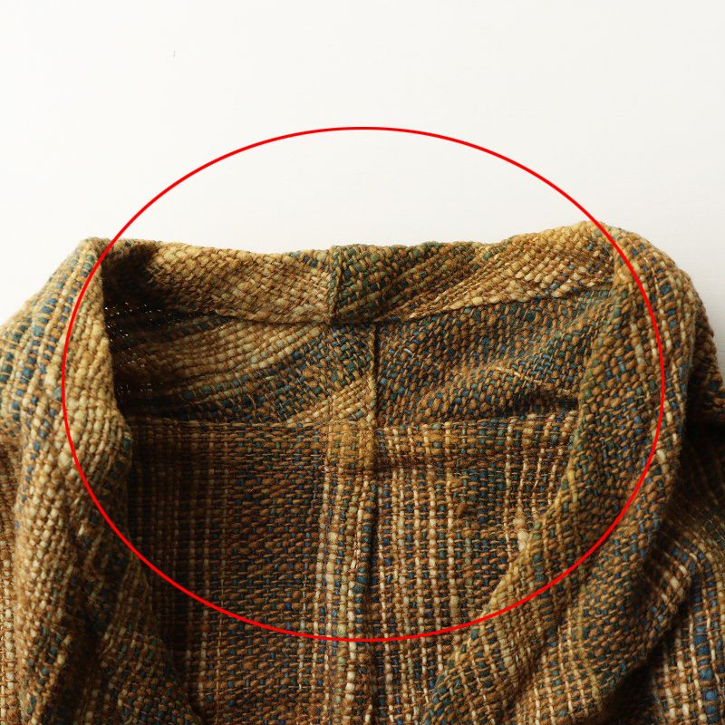 ウサト　usato　手織り　インディゴ染め　コットン　ハイネック　プルオーバー ウサト usato 手織り インディゴ染め コットン ハイネック プル