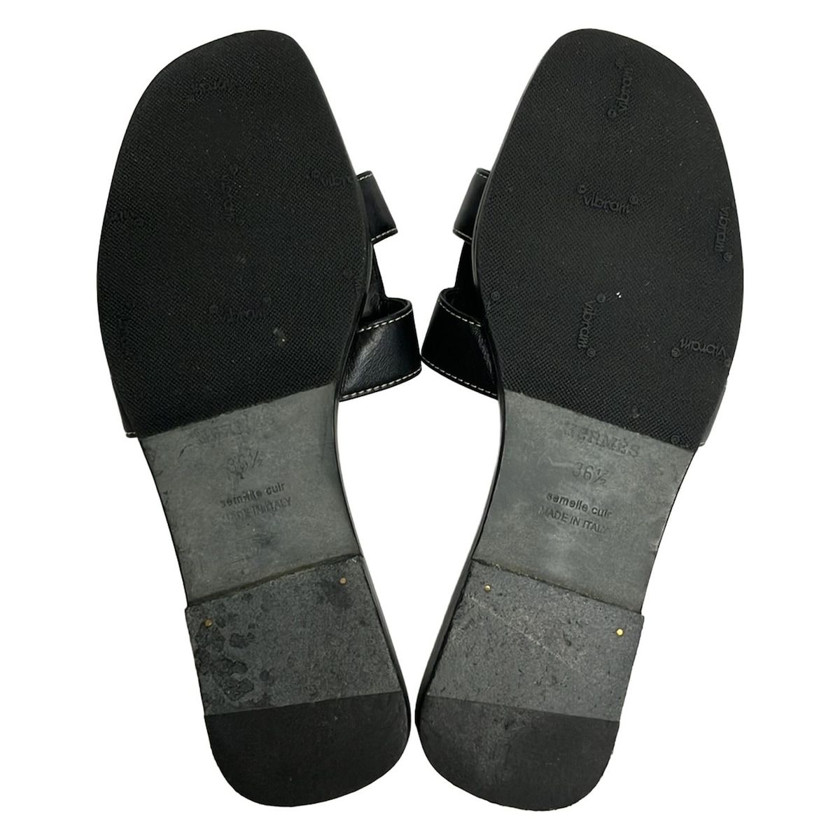 HERMES(エルメス) サンダル 36 1/2 レディース オラン PE021056Z 黒