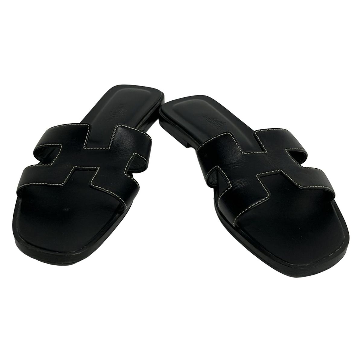 HERMES(エルメス) サンダル 36 1/2 レディース オラン PE021056Z 黒