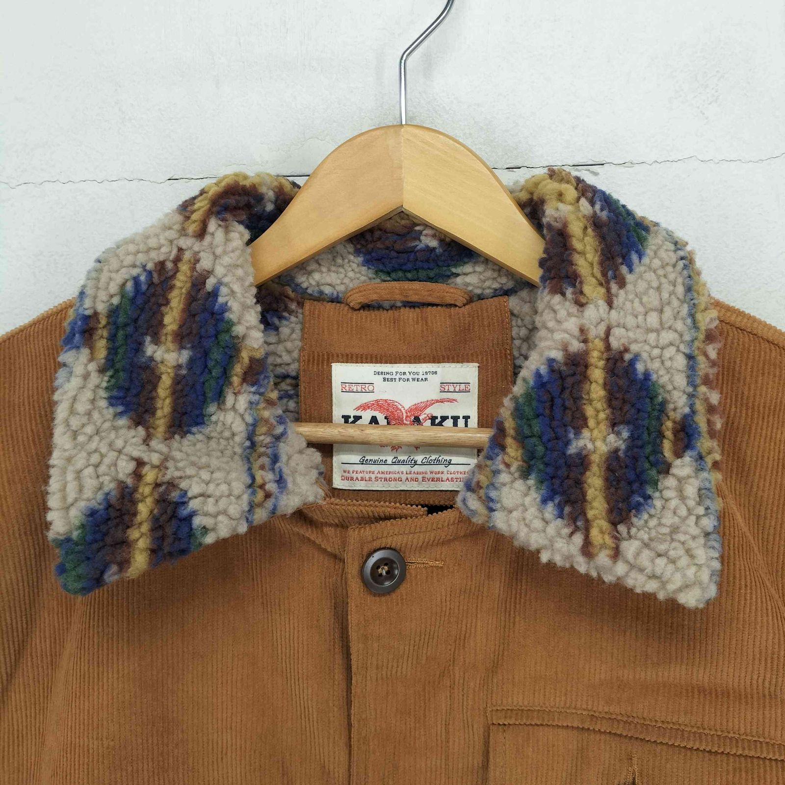 ユーズドフルギ USED古着 karaku ナバホ裏ボア コーデュロイブレザー 