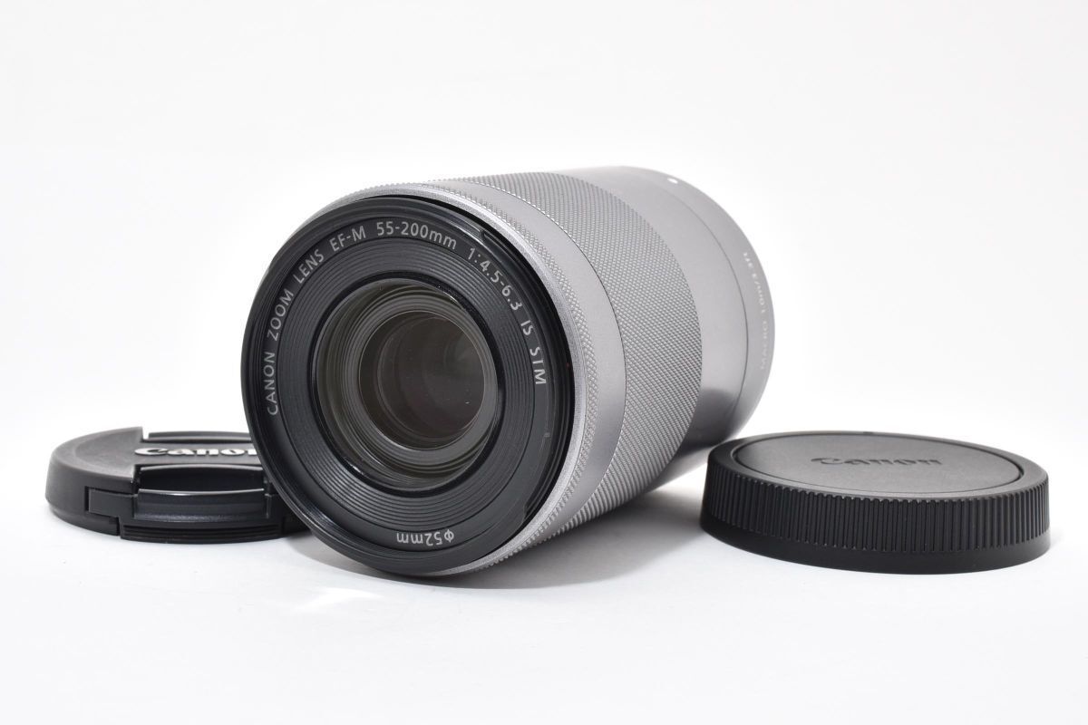 良品 Canon EF-M 55-200mm F4.5-6.3 IS STM シルバー ARYM5326#155