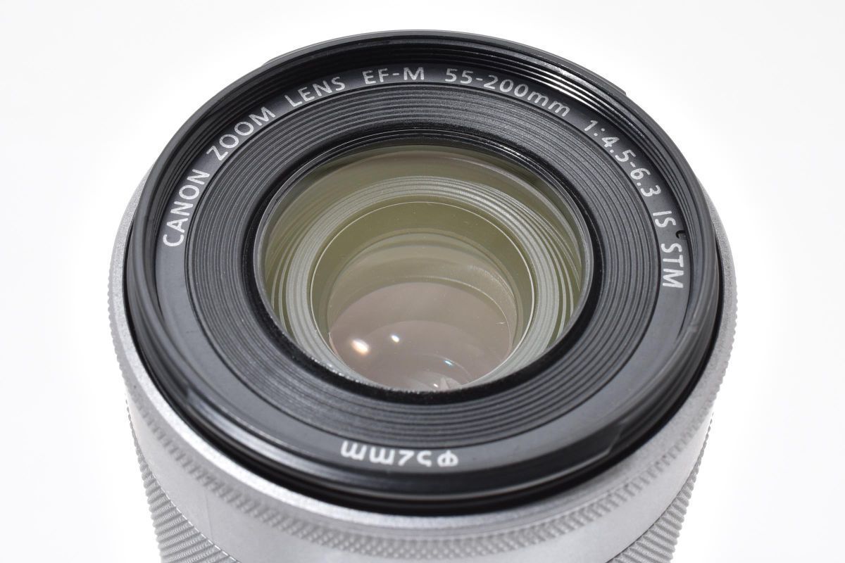 良品 Canon EF-M 55-200mm F4.5-6.3 IS STM シルバー ARYM5326#155