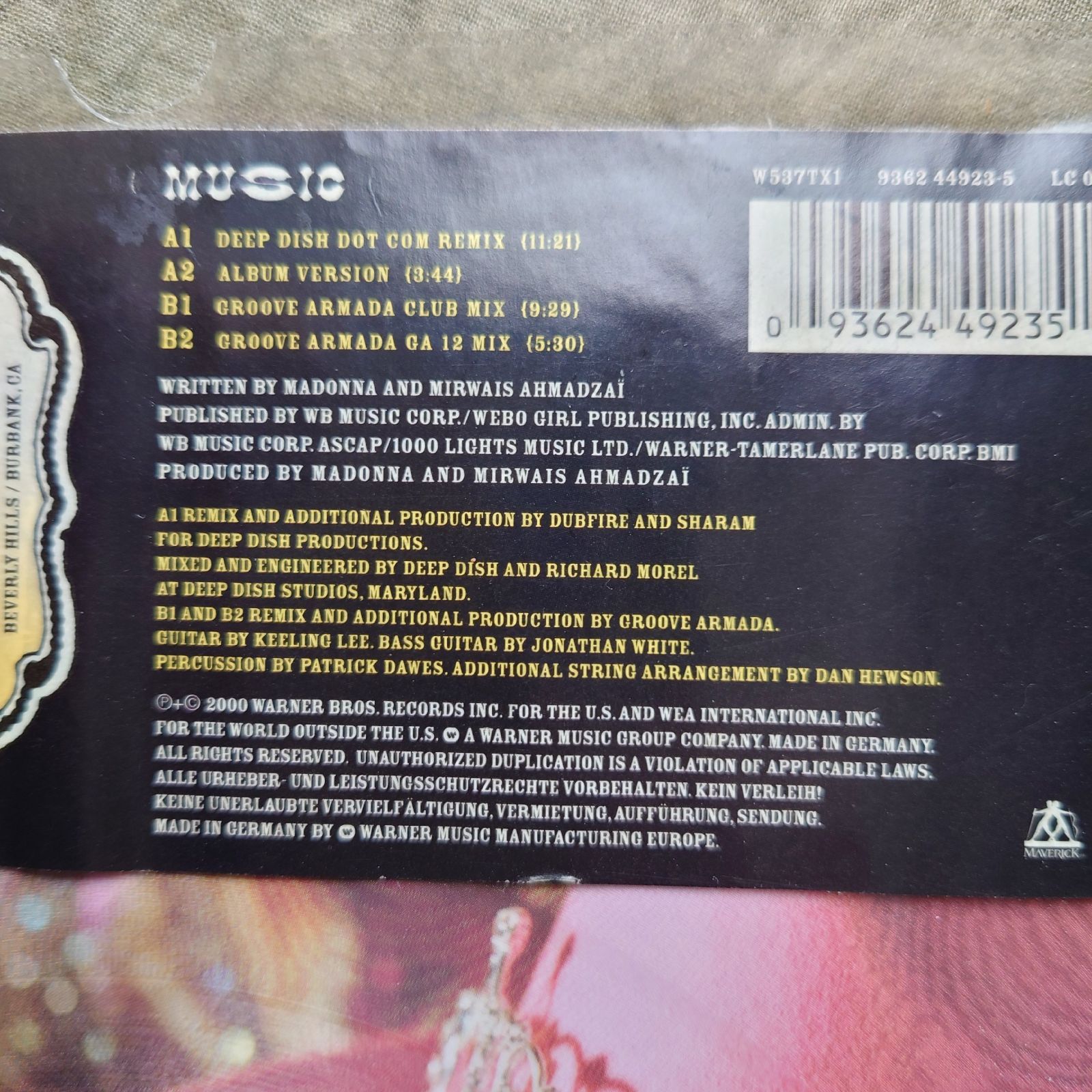 傷なし美盤 2000年 欧州盤 オリジナルリリース盤 マドンナ Madonna