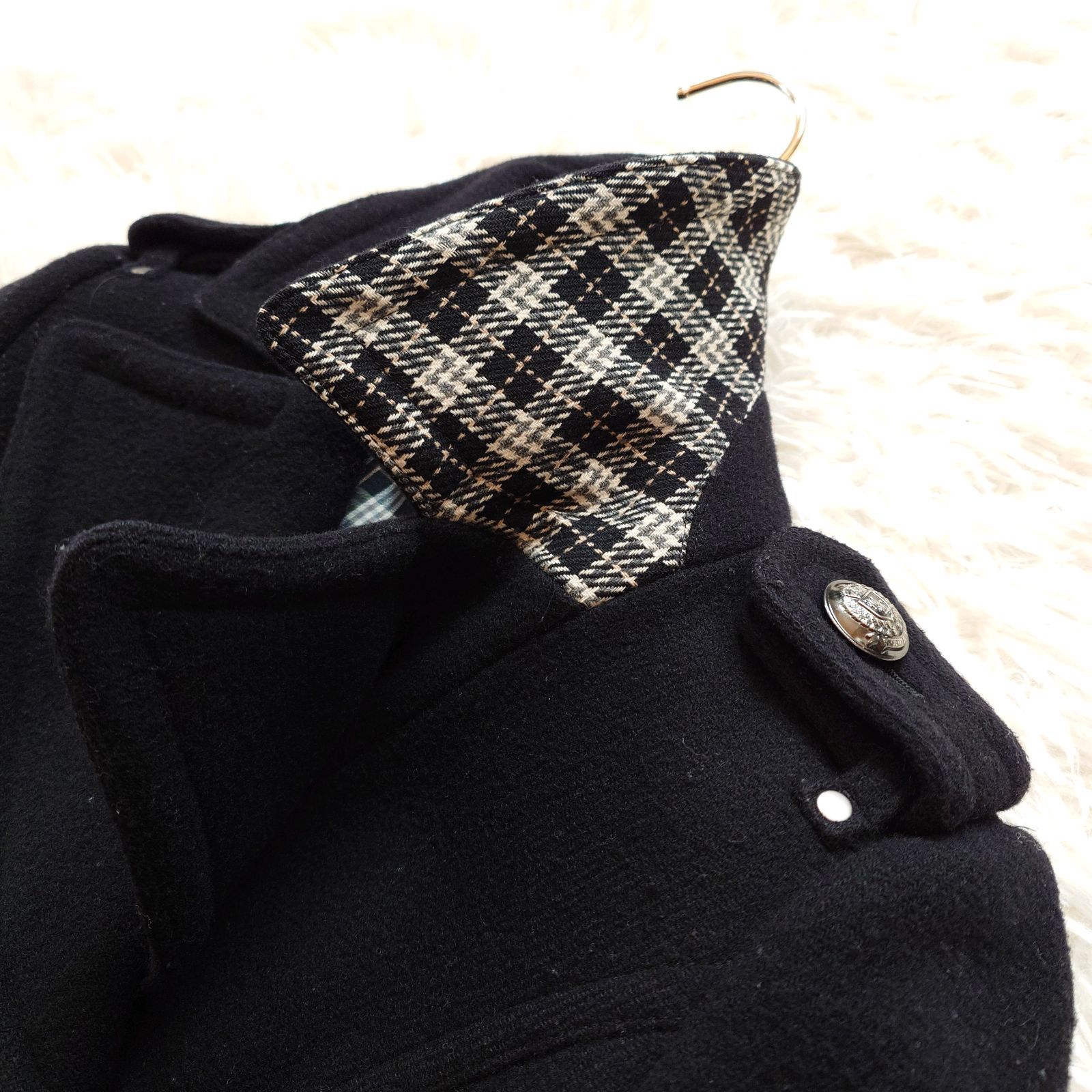 バーバリー ブルーレーベル BURBERRY BLUE LAVEL チェック柄 Pコート