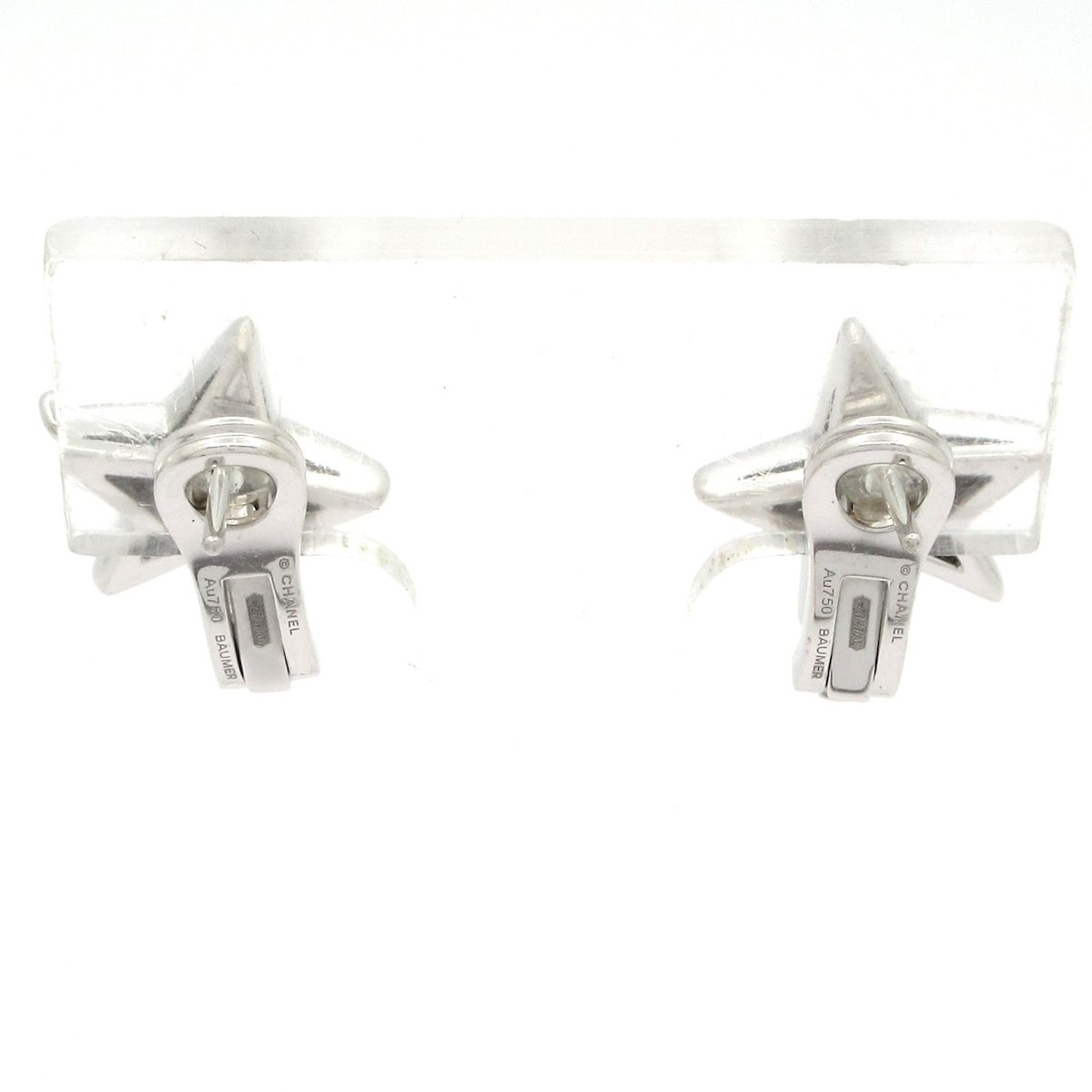 CHANEL(シャネル) ピアス美品 コメット K18WG×ダイヤモンド スター(星