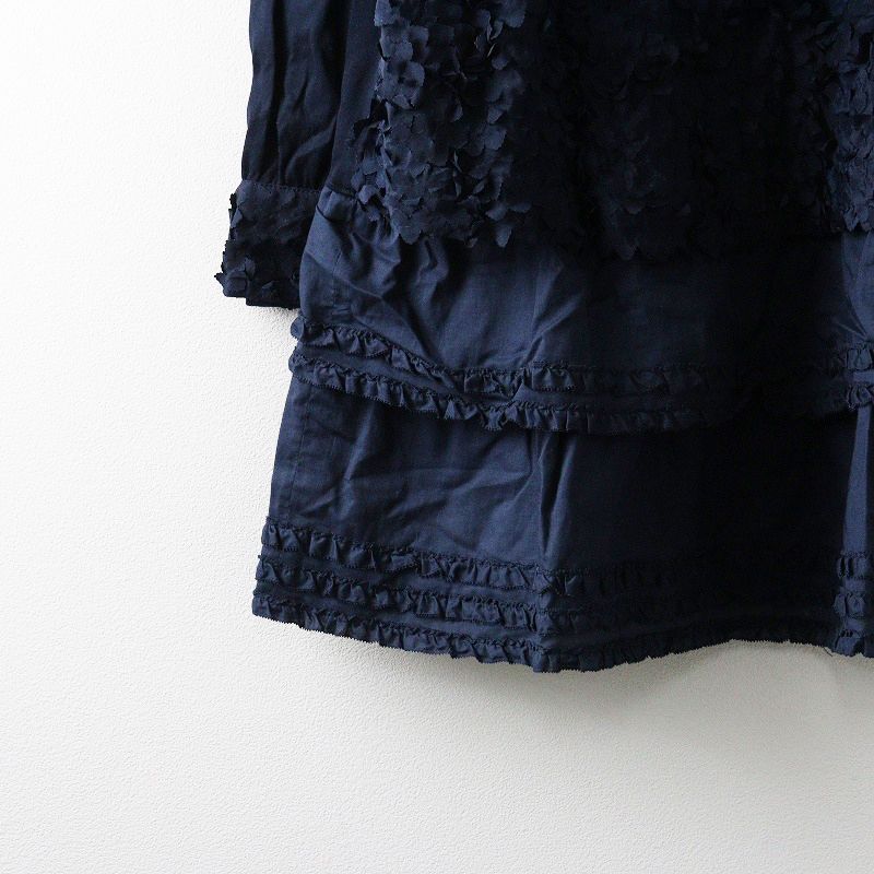 美品 インゲボルグ INGEBORG フラワーモチーフピコフリルカットソー