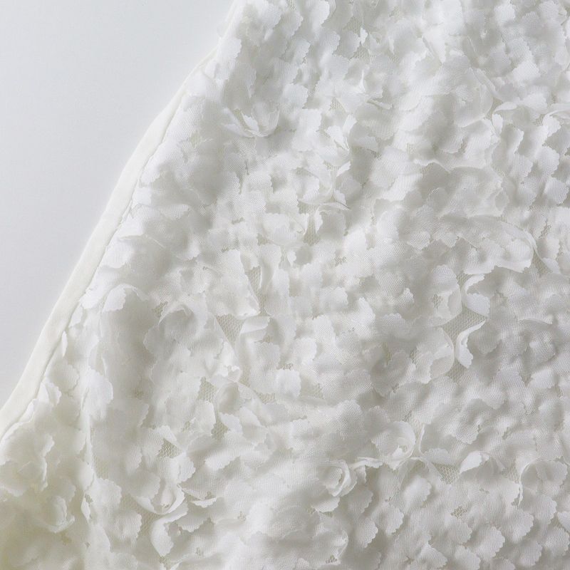 美品 インゲボルグ INGEBORG フラワーモチーフピコフリルカットソー