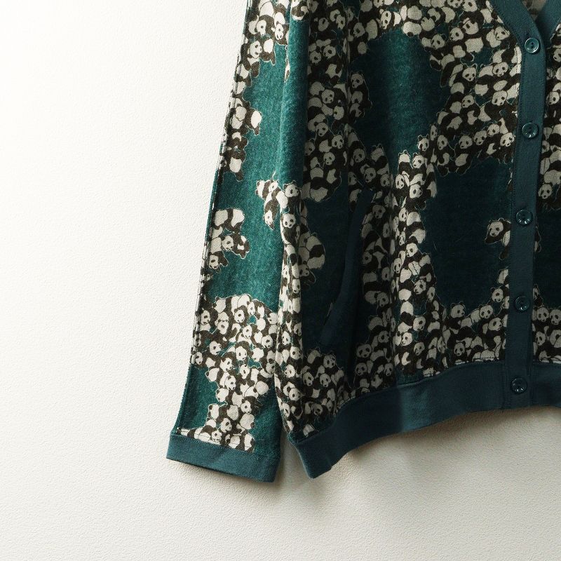 マーブルシュッド marble SUD アンゴラパンダ プリント カーディガン