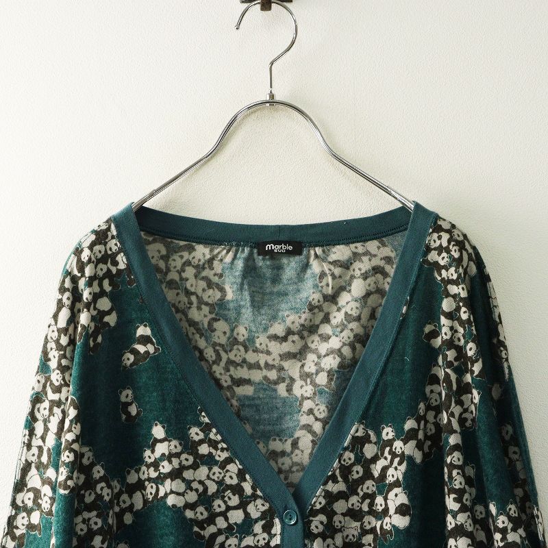 Marble Sud パンダ柄カーディガン marble SUD｜fluffy raicho カーディガン - marble SUD(マーブル