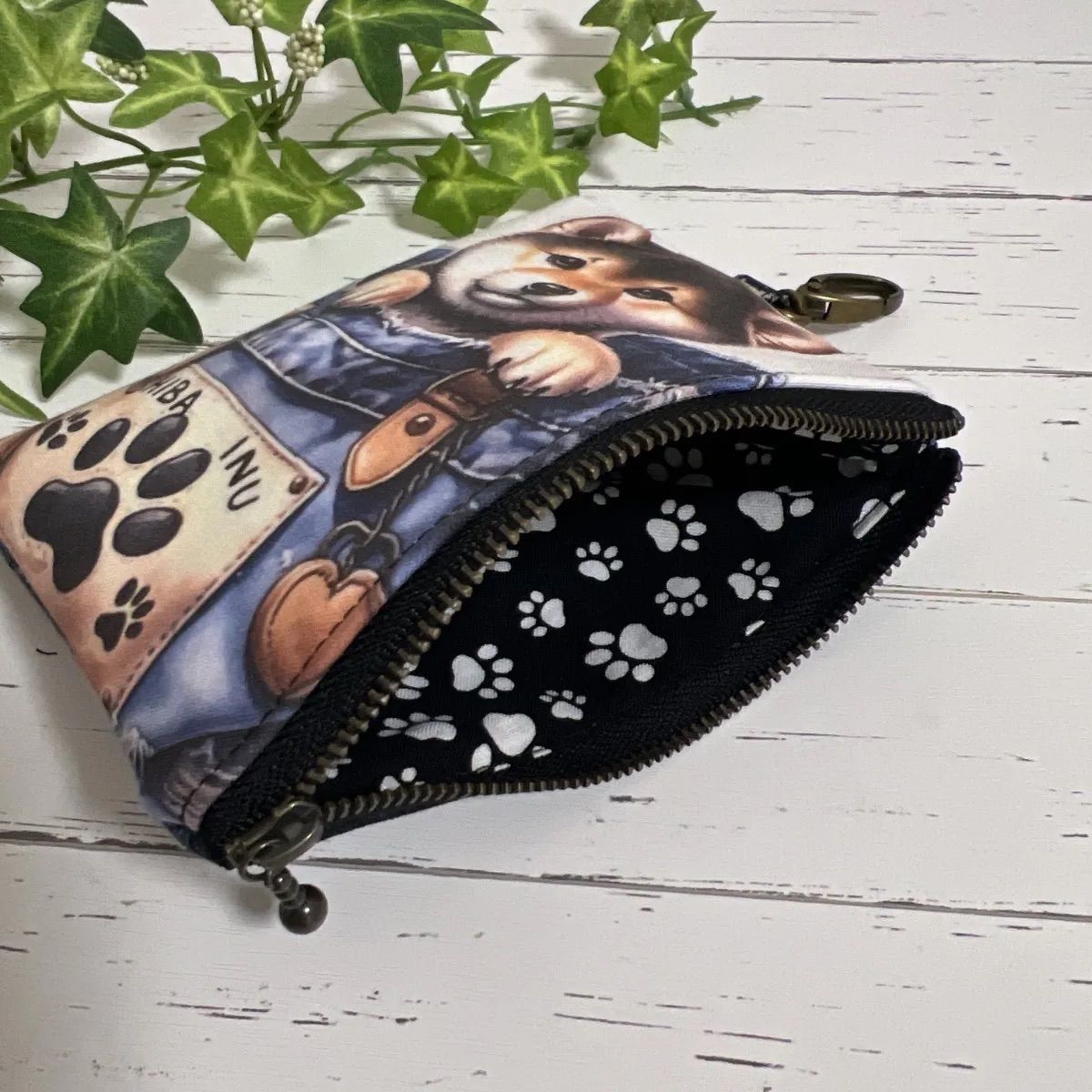 柴犬 フラットポーチ ハンドメイド - メルカリ