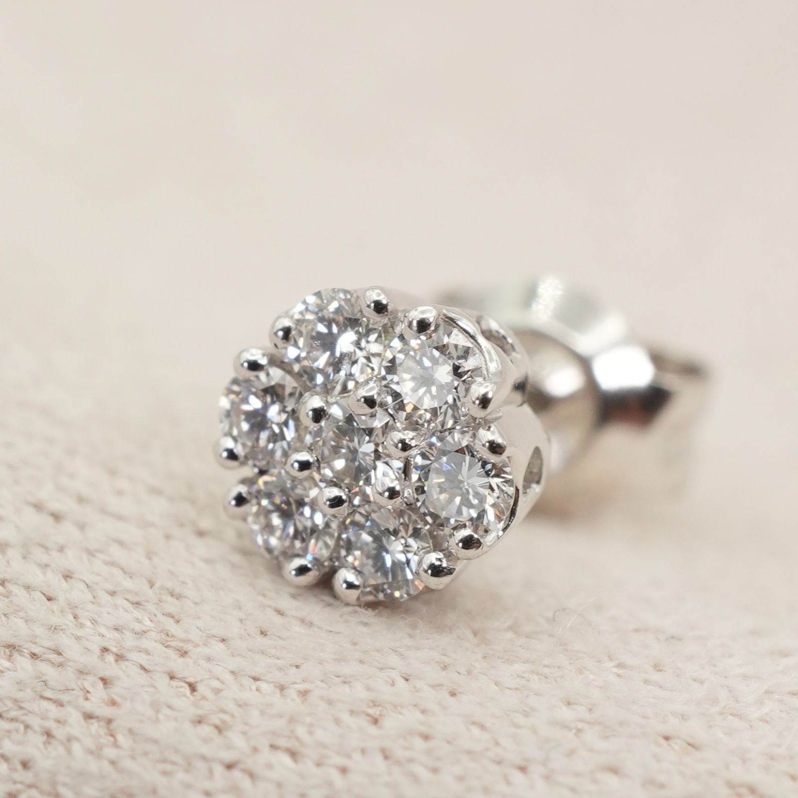 ポンテヴェキオ K18WG ダイヤ 0.11ct 片耳 ピアス/25-2916 - メルカリ