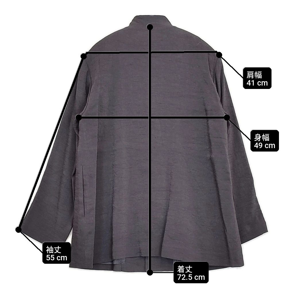 JURGEN LEHL 新品 リネンシルクコットン スタンドカラー ダブルボタン