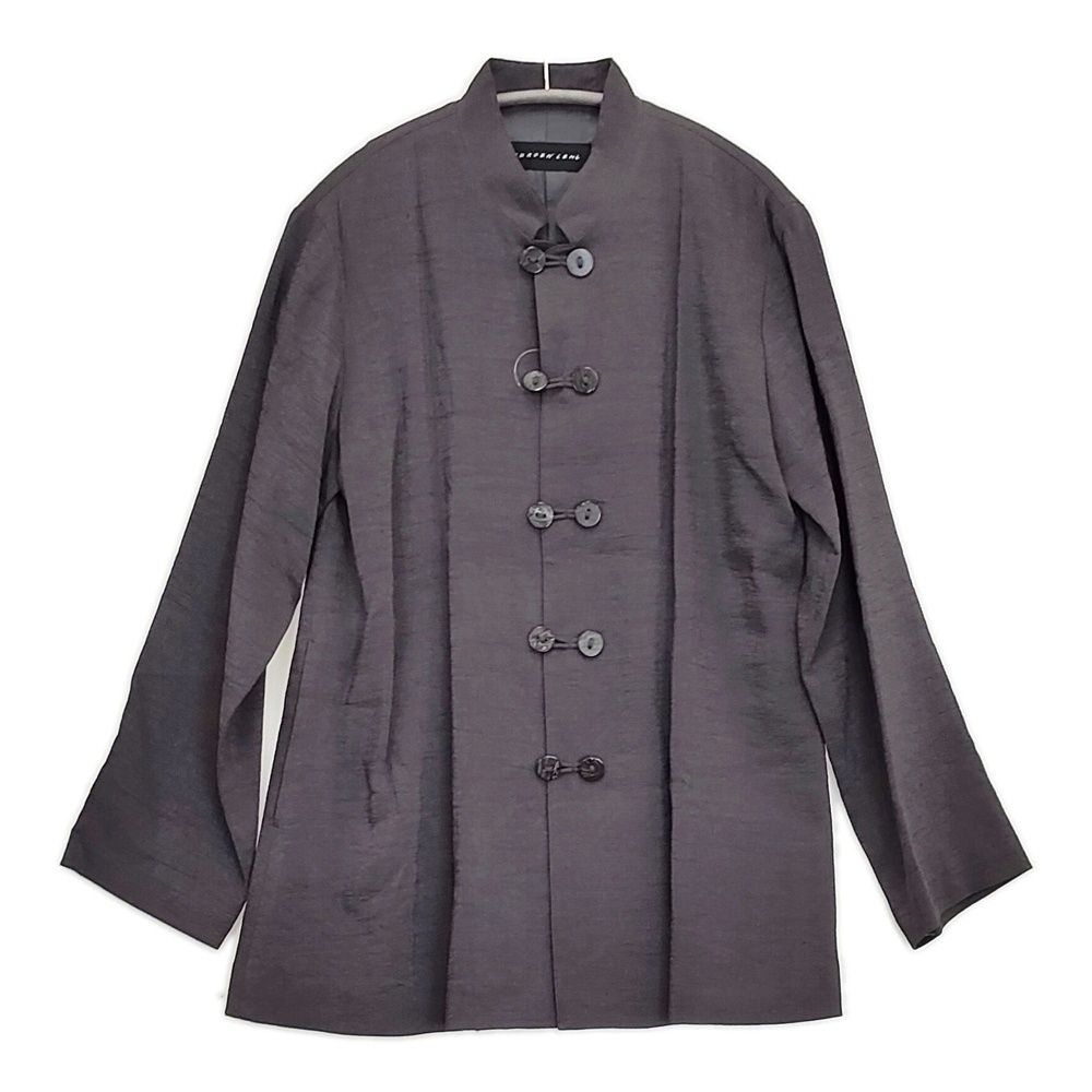 JURGEN LEHL 新品 リネンシルクコットン スタンドカラー ダブルボタン