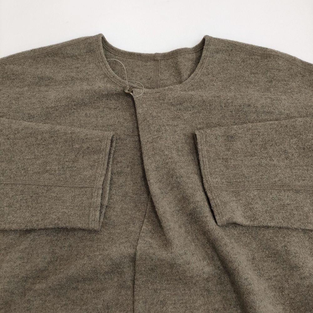 JURGEN LEHL ウール天竺フェルトのドレス 定価66000円 J0154UA621 モカ