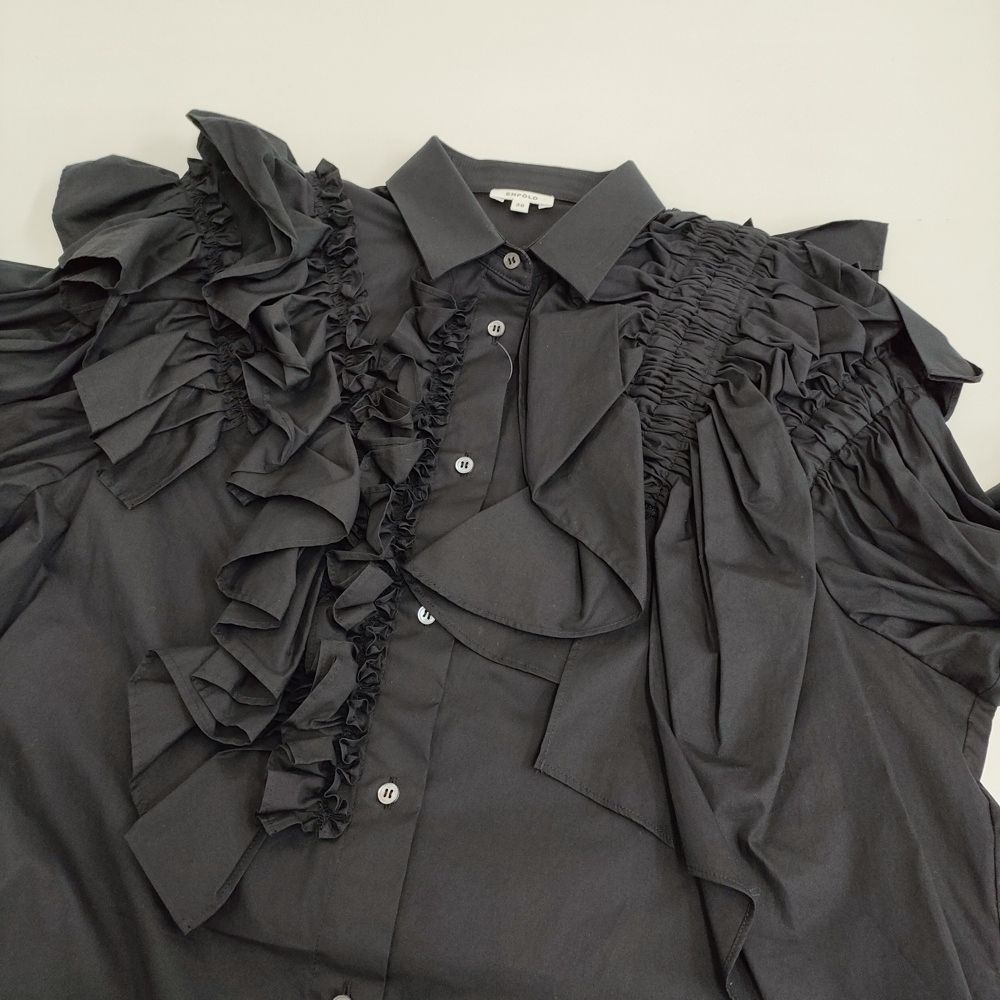 ENFOLD フリルシャツドレス FRILLED SHIRT DRESS 300ES333-1430 サイズ