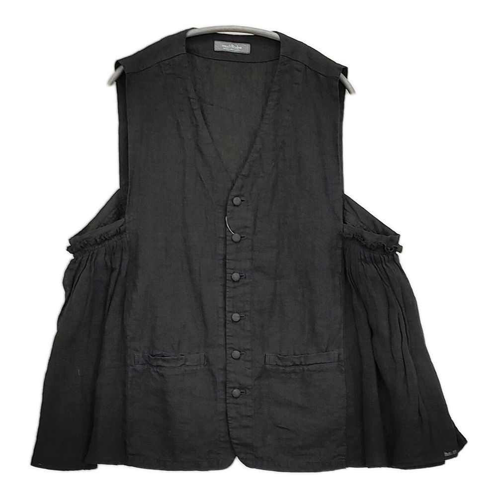 nest Robe ブラックリネンサイドガーゼベスト 定価28600円 01251-1046