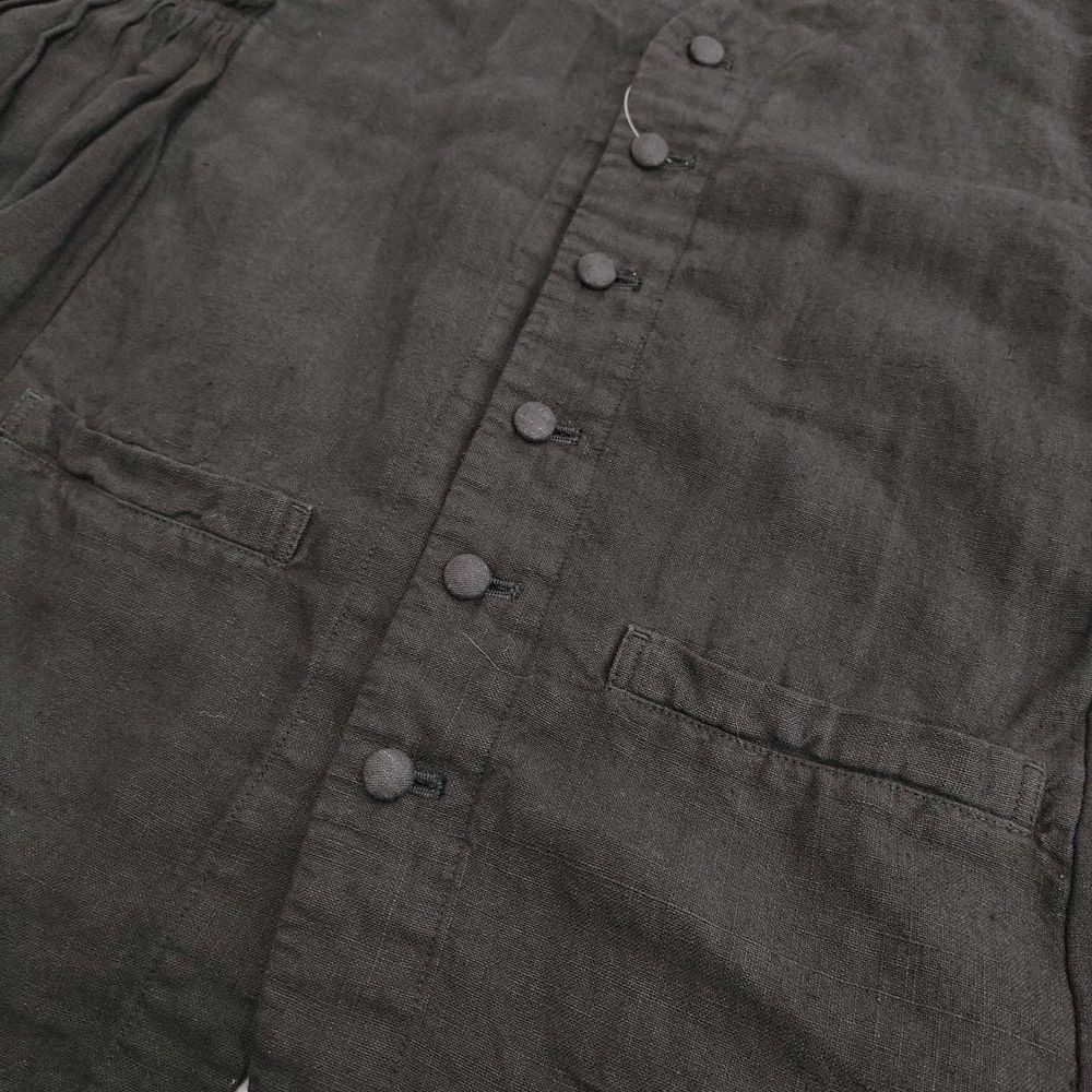 nest Robe ブラックリネンサイドガーゼベスト 定価28600円 01251-1046