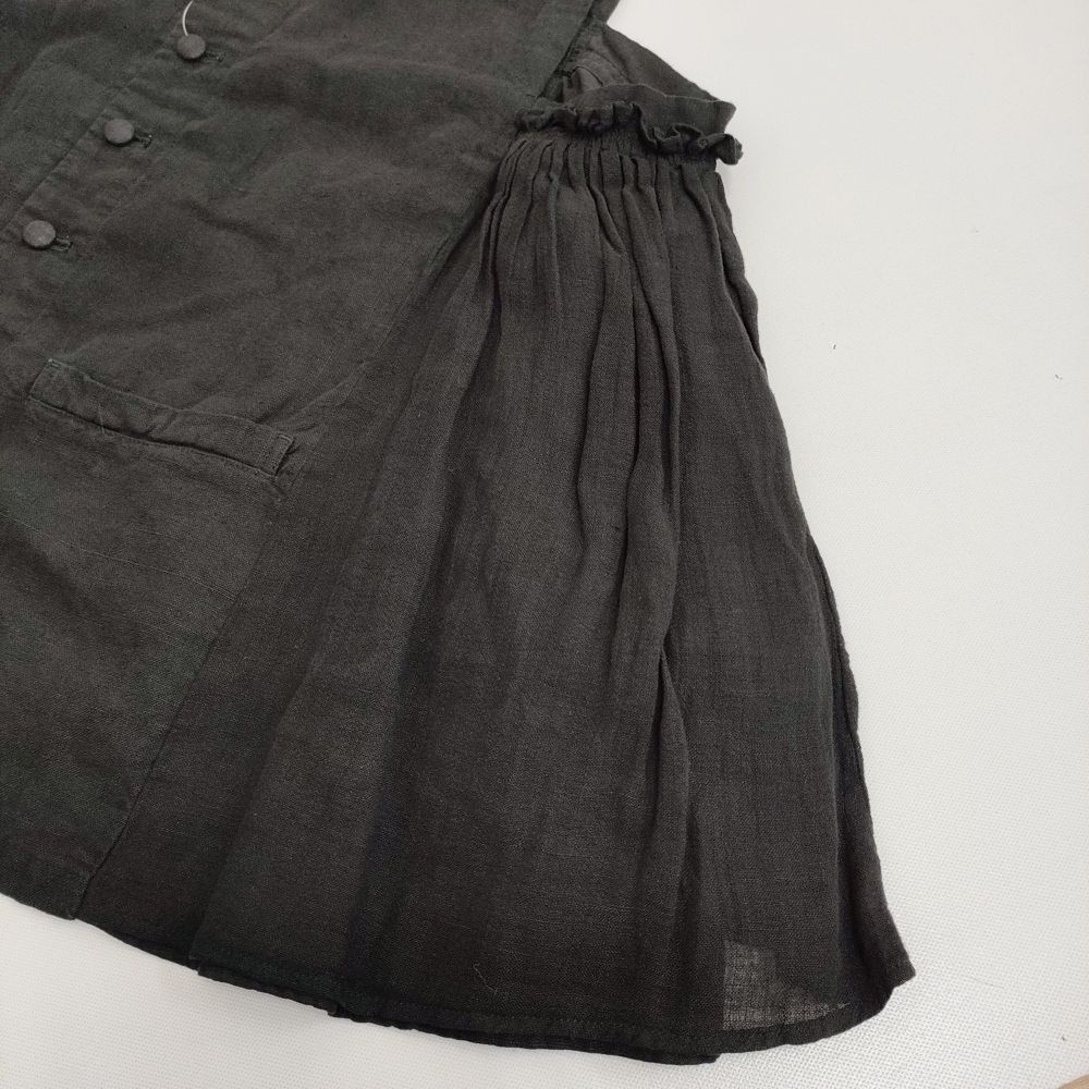 nest Robe ブラックリネンサイドガーゼベスト 定価28600円 01251-1046