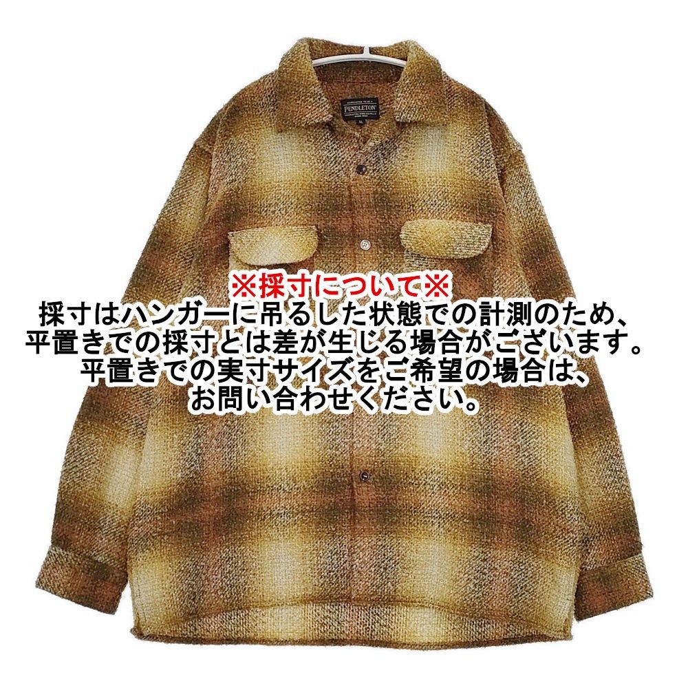 PENDLETON/BILL WALL LEATHER オープンカラーシャツ ビームス購入 4475-7206 XL 長袖シャツ イエロー メンズ ペンドルトン/ビルウォールレザー【中古】6-0109T♪ PENDLETON/BILL WALL LEATHER オープンカラーシャツ ビームス購入 4475