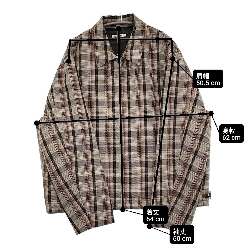AURALEE DOUBLE FACE CHECK BLOUSON A9AB02BN 定価72600円 サイズ4