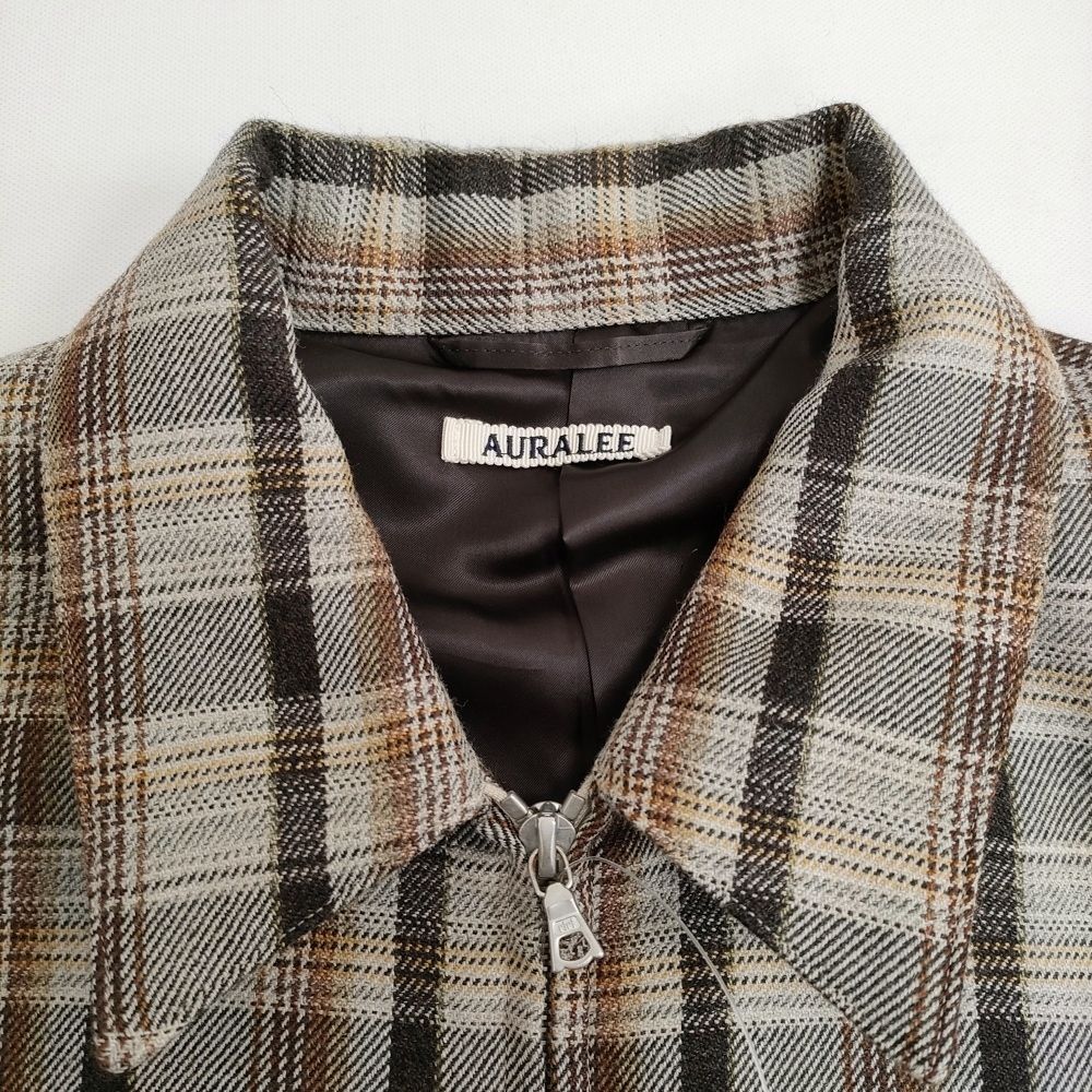 auralee オーラリー　19aw チェック　ブルゾン AURALEE DOUBLE FACE CHECK BLOUSON A9AB02BN 定価72600円 サイズ4
