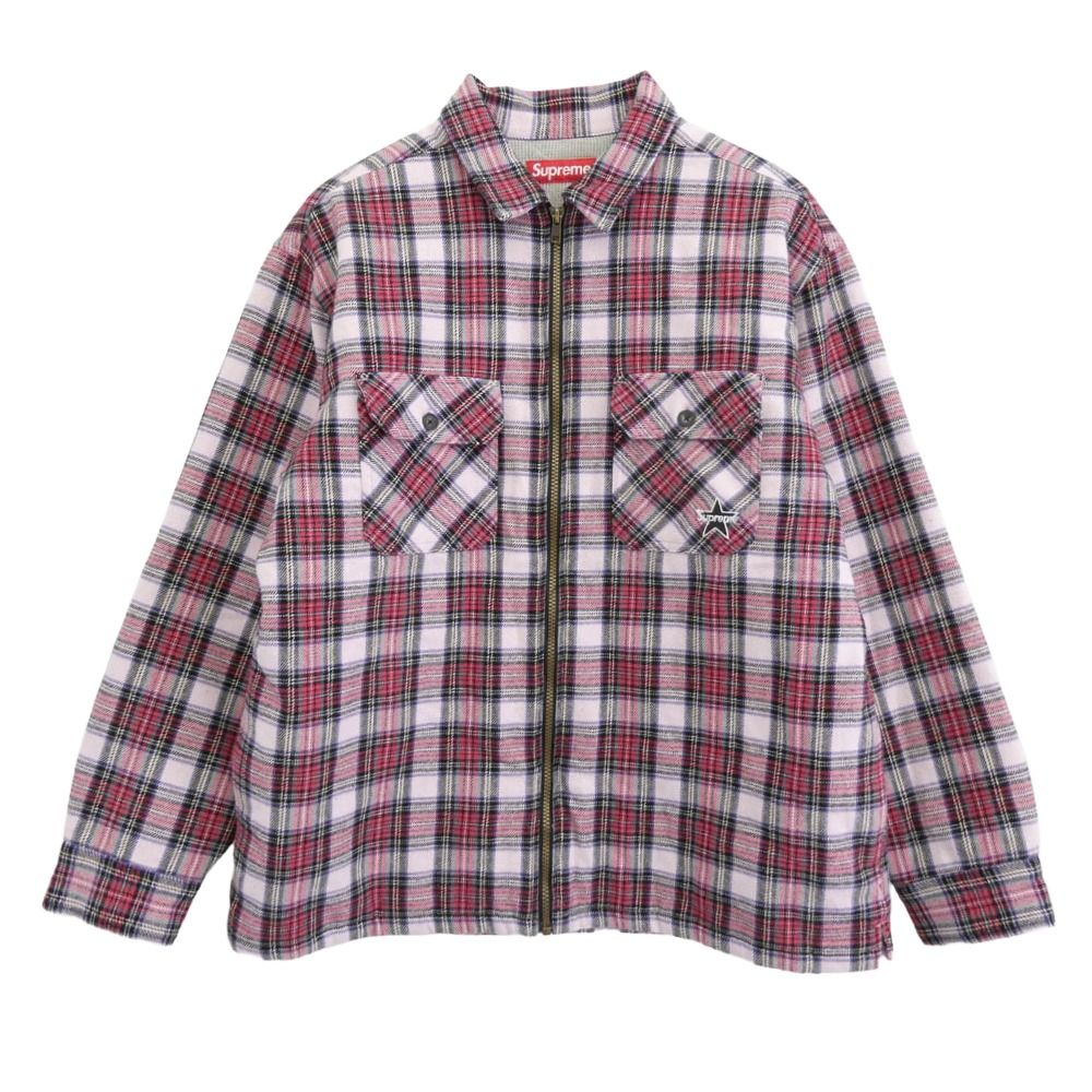 Supreme シュプリーム 25AW Thermal Lined Zip Up Flannel Shirt