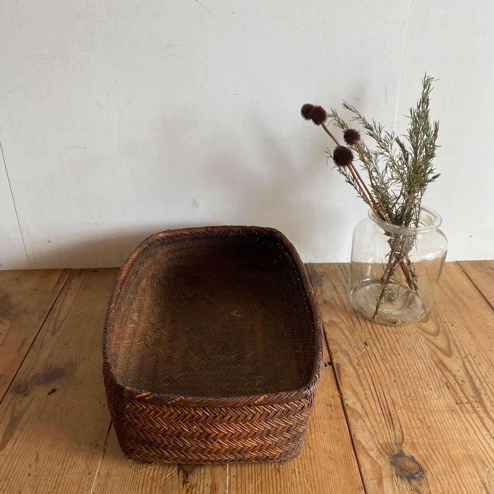 アンティーク 行李 柳行李 かご 籠 竹 竹籠 民藝 y547 - メルカリ