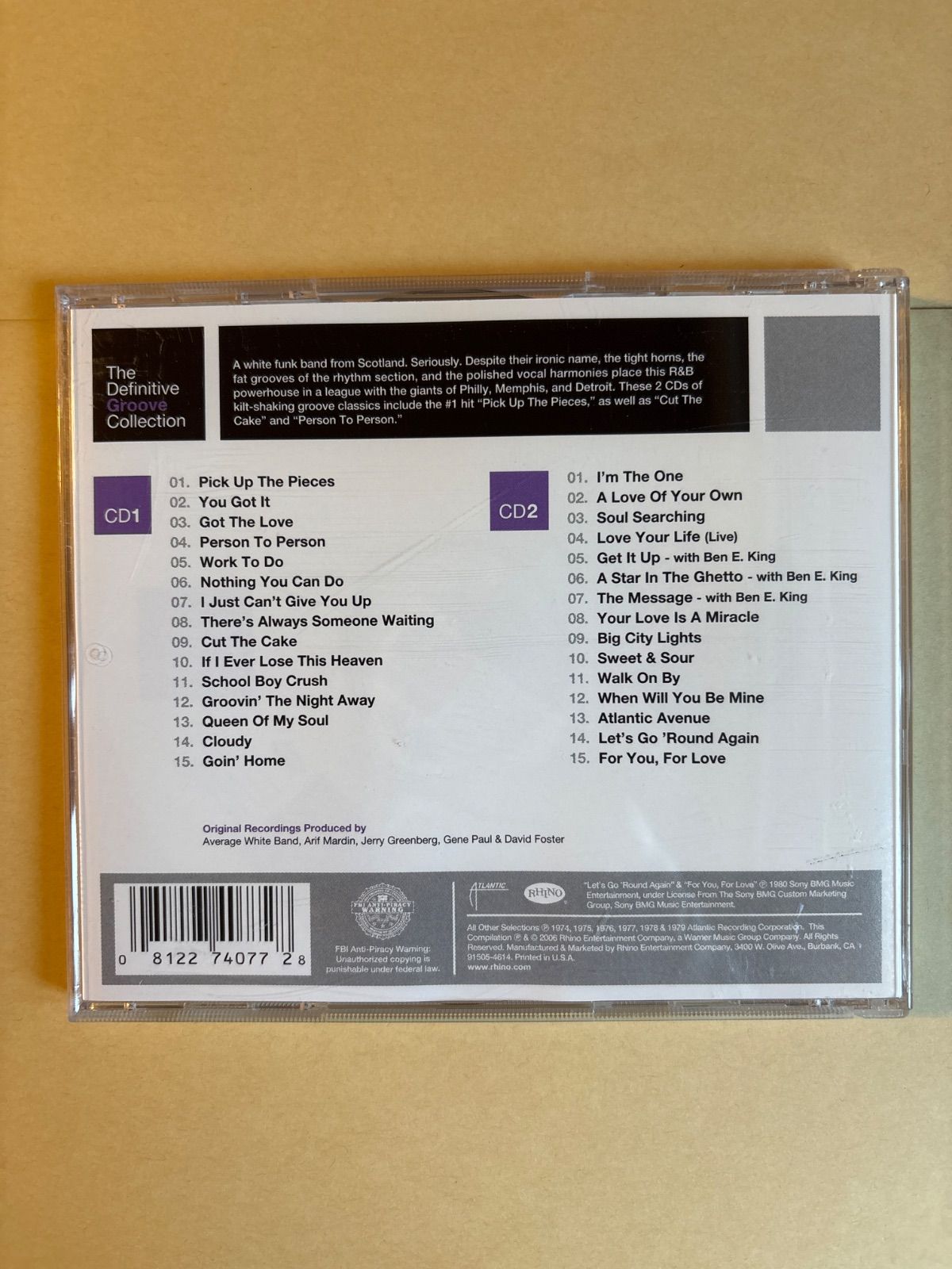 Definitive Groove アヴェレイジ ホワイト バンド 輸入盤