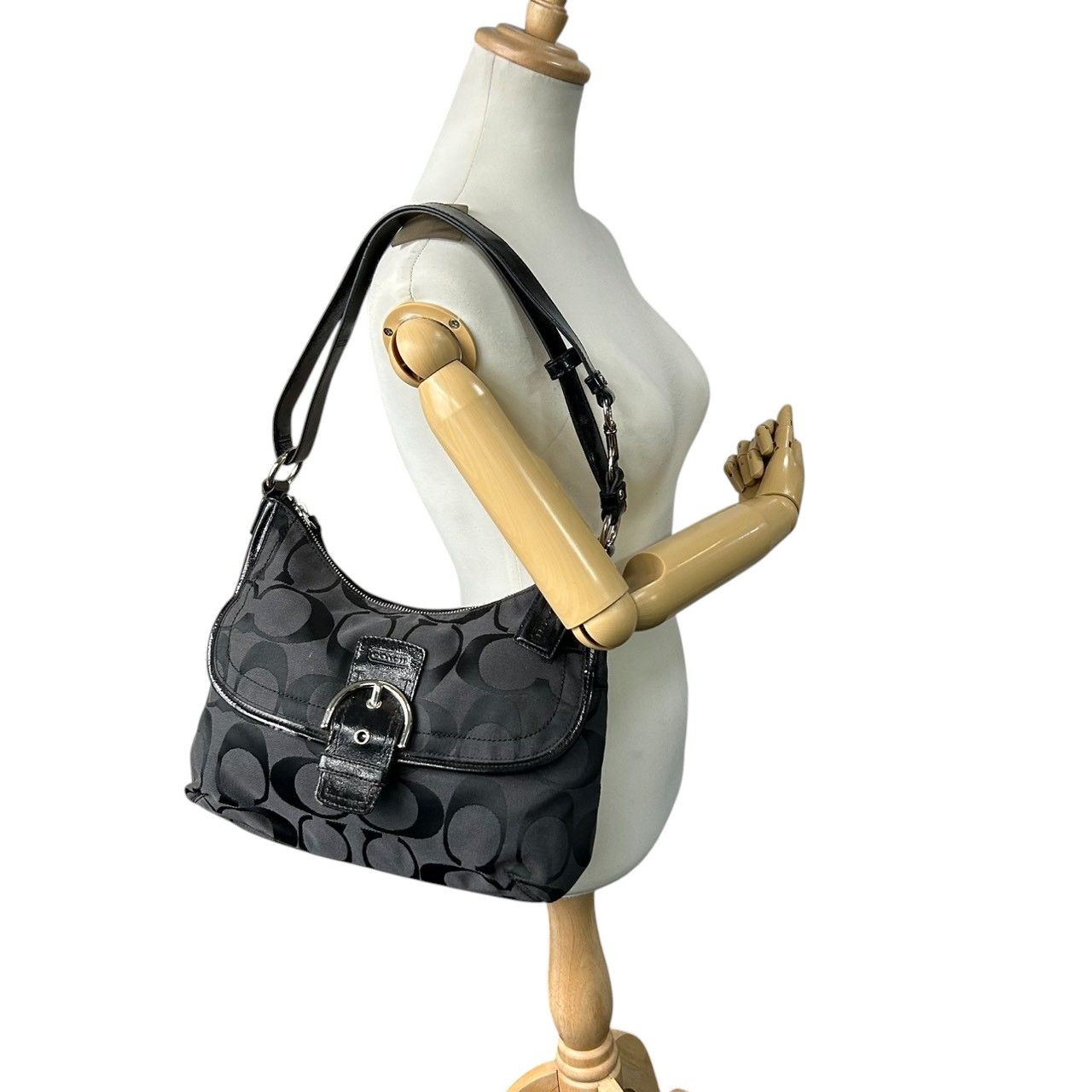 美品】コーチ COACH シグネチャー 2WAY ショルダーバッグ ワン 