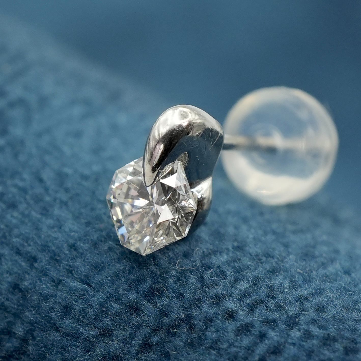 Pt900 八角形 ダイヤモンド0.29ct シングル ピアス/25-2828 - メルカリ