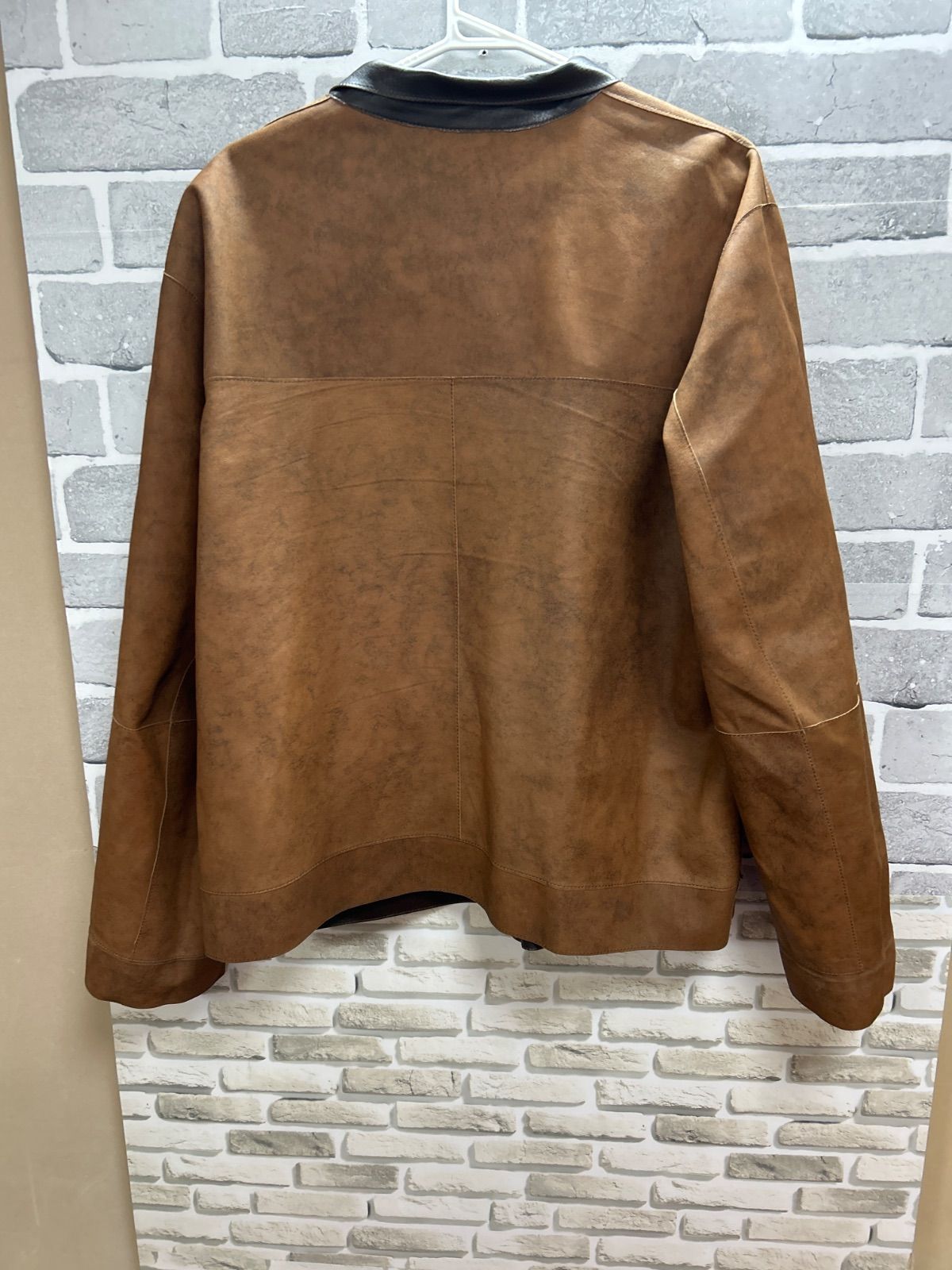 A【A27-04】◇ KIRCILAR サイズ54 革ジャンパー リバーシブル 茶色