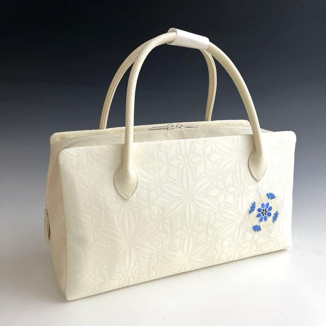 新品未使用 ！！刺繍入り！！京都 西陣 正絹 帯使用 利休バッグ 25124