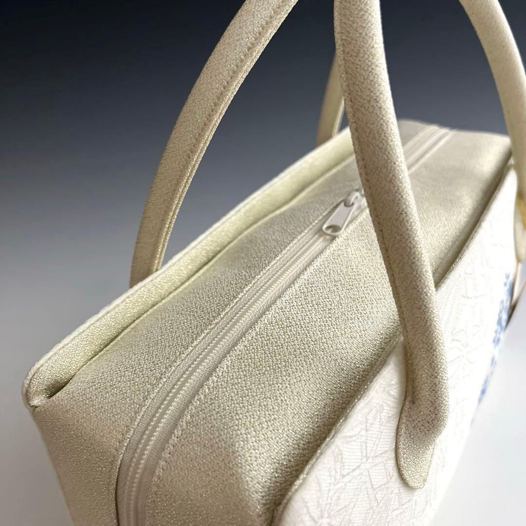 新品未使用 ！！刺繍入り！！京都 西陣 正絹 帯使用 利休バッグ 25124