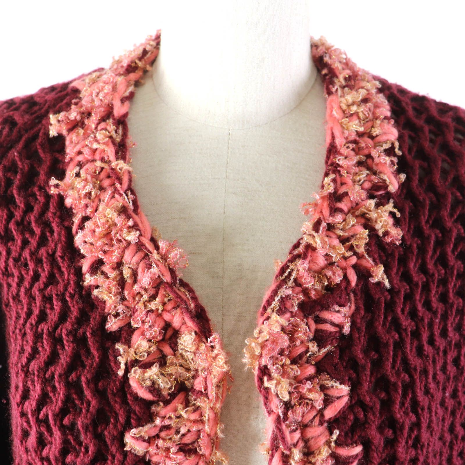 ドンドン見直し】極美品☆CHANEL シャネル P72932 カシミヤ100％ ココ  