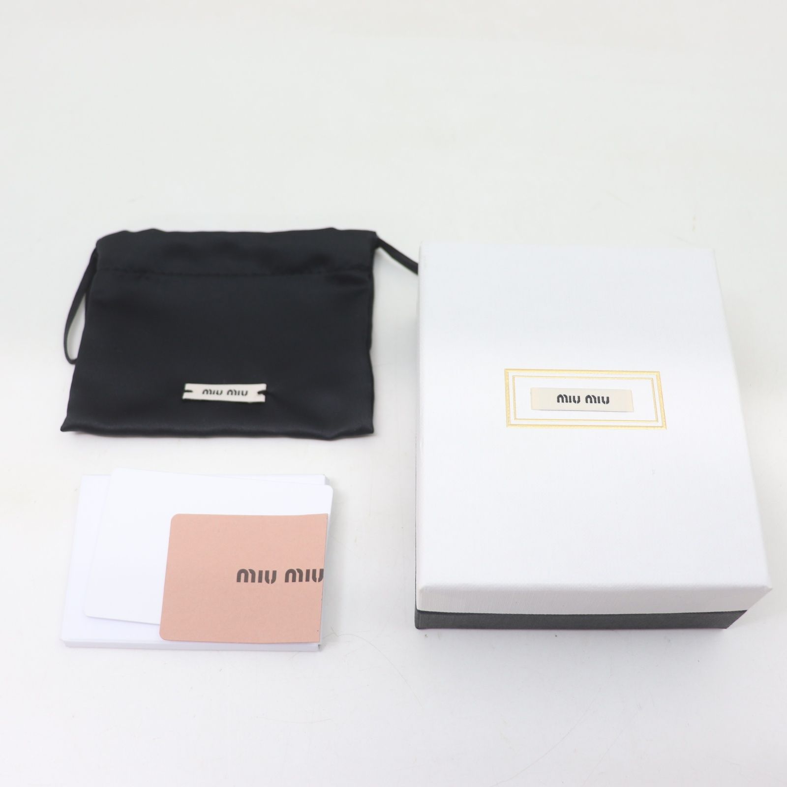 IT9MC6TJHXKI miu miu ミュウミュウ ロゴ 3連リング サイズL ゴールド 