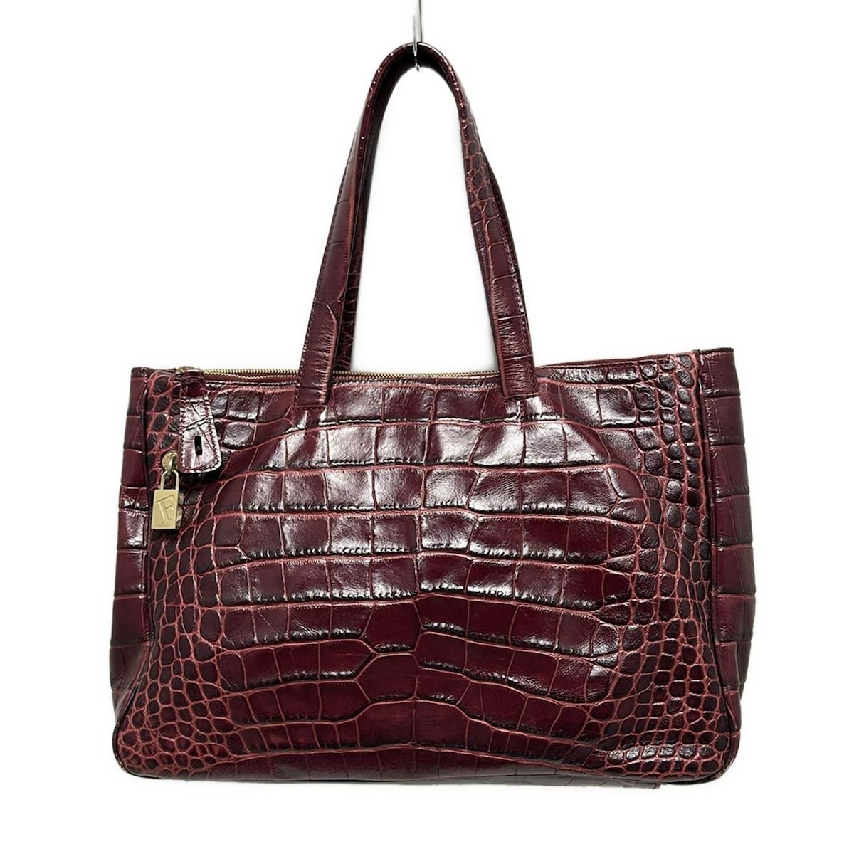 FURLA(フルラ) トートバッグ - ボルドー 型押し加工 レザー - メルカリ