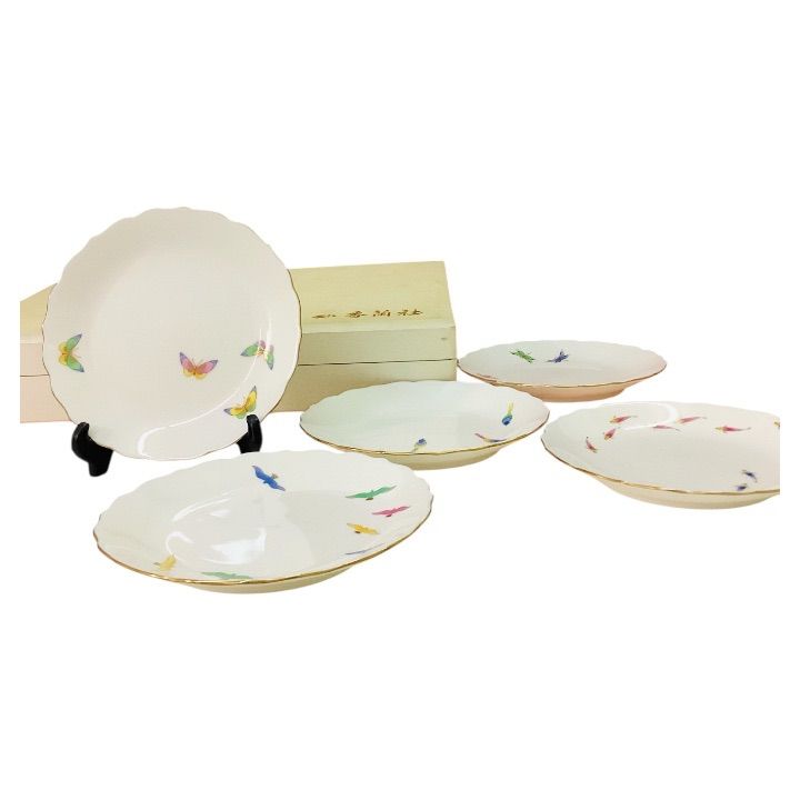 【新品未使用】箱無し 香蘭社 セット 未使用品 香蘭社「仲良しシリーズ」銘々皿 小皿. 取り皿 5枚セット 箱