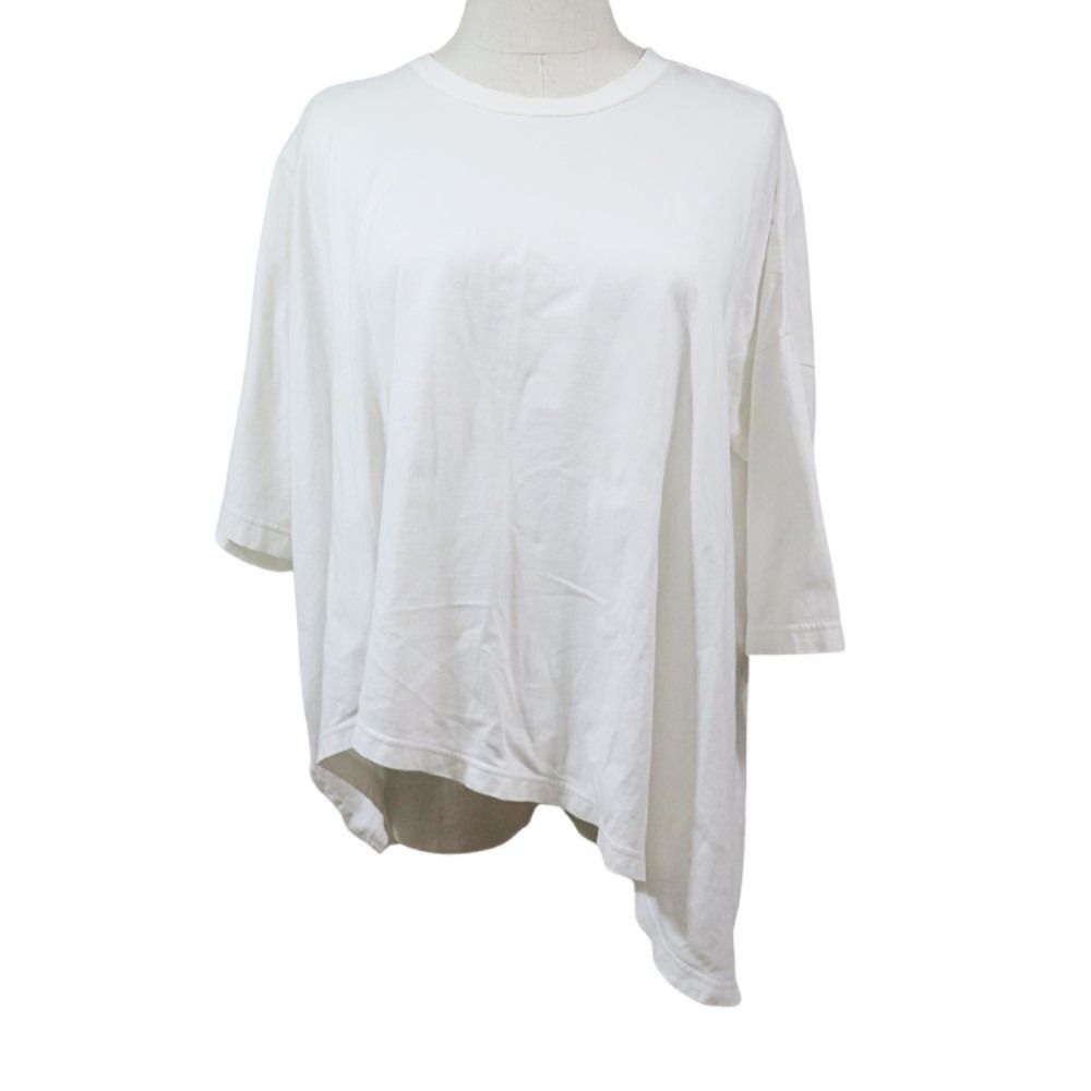 美品 ENFOLD エンフォルド コットン テレコスリーブ ワイド カットソー