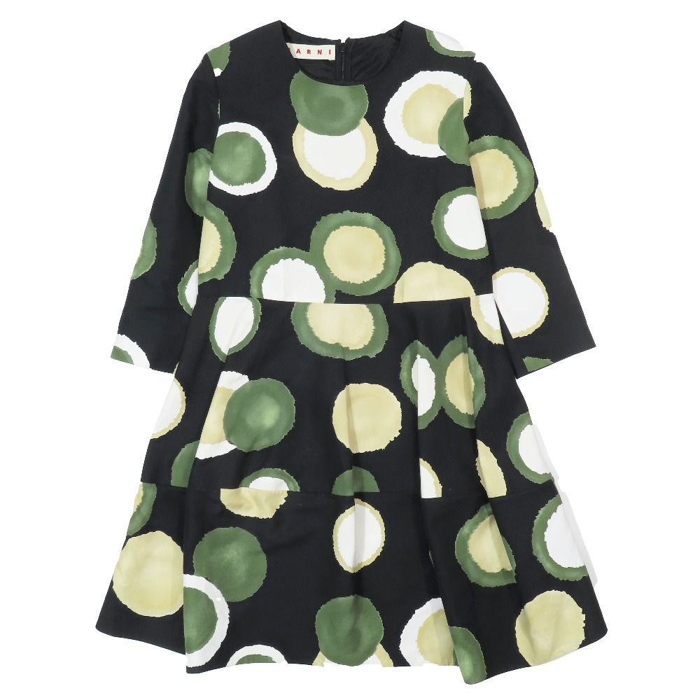美品 MARNI マルニ ドット ハーフ ワンピース ドレス シルク混 膝丈 総