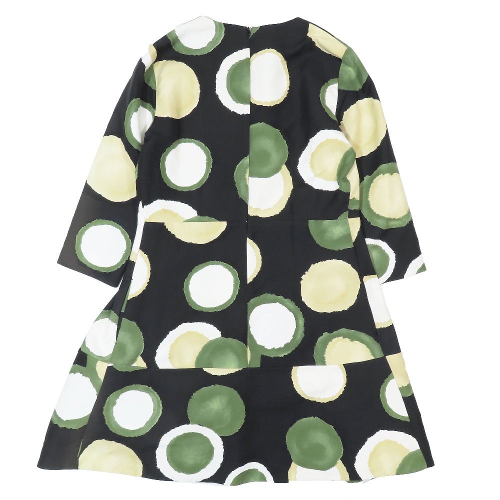 美品 MARNI マルニ ドット ハーフ ワンピース ドレス シルク混 膝丈 総