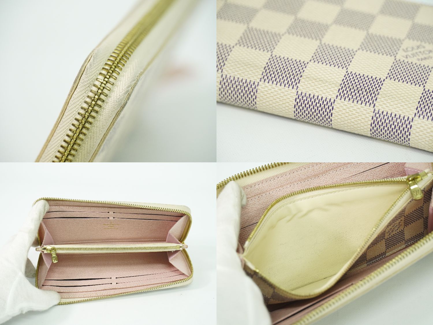 ルイヴィトン ダミエ アズール ポルトフォイユ クレマンス 白色 N61264 LOUIS VUITTON ポルトフォイユ クレマンス ダミエアズール ホワイト