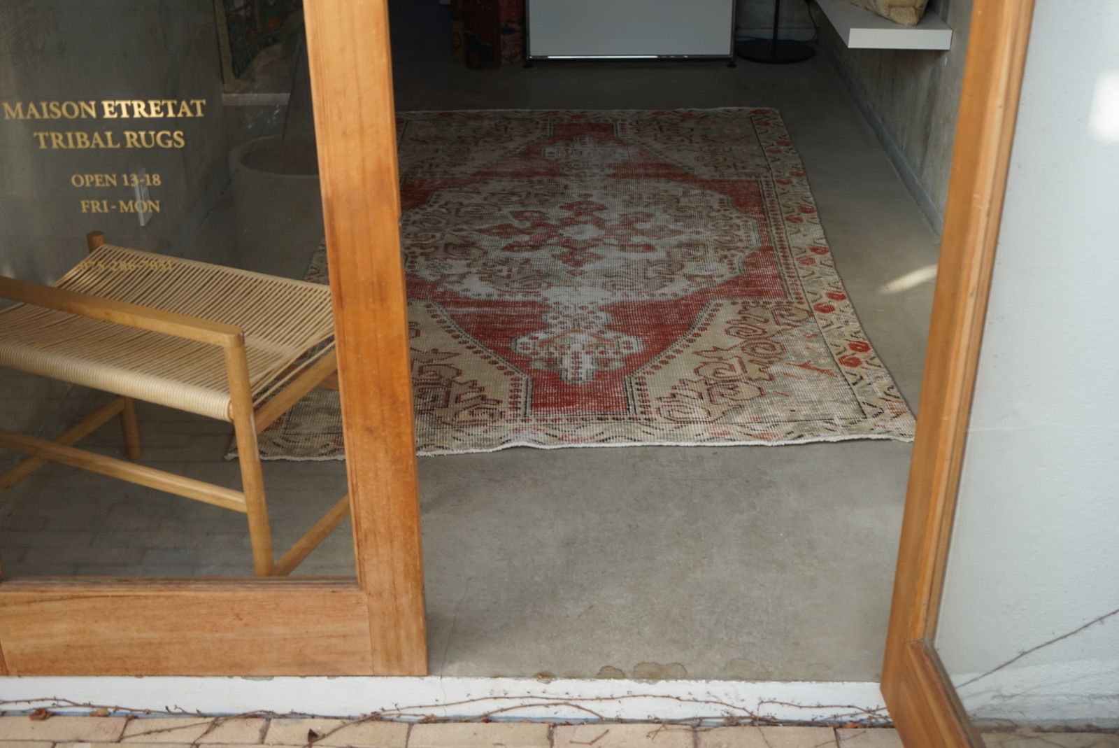 ヴィンテージラグ トルコ アヴァノス オレンジ セージグリーン 1970