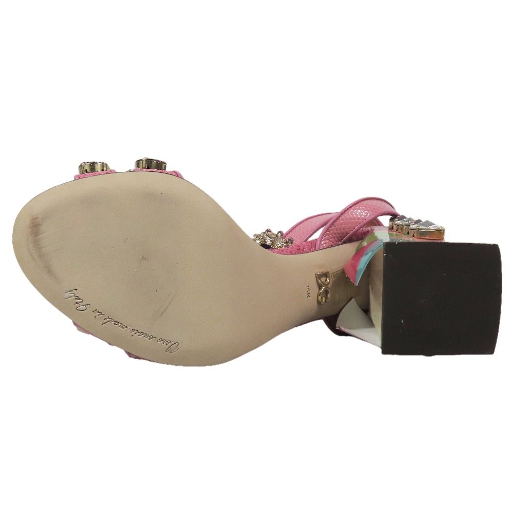 未使用 DOLCE&GABBANA ドルチェアンドガッバーナ ビジュー サンダル