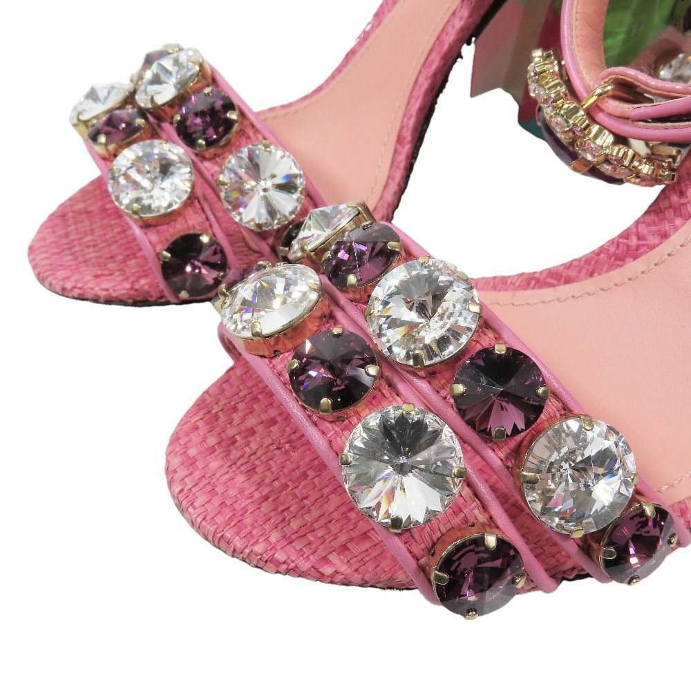 ドルチェ&ガッバーナ ドルガバ パンプス ピンク ビジュー 22〜22.5 箱