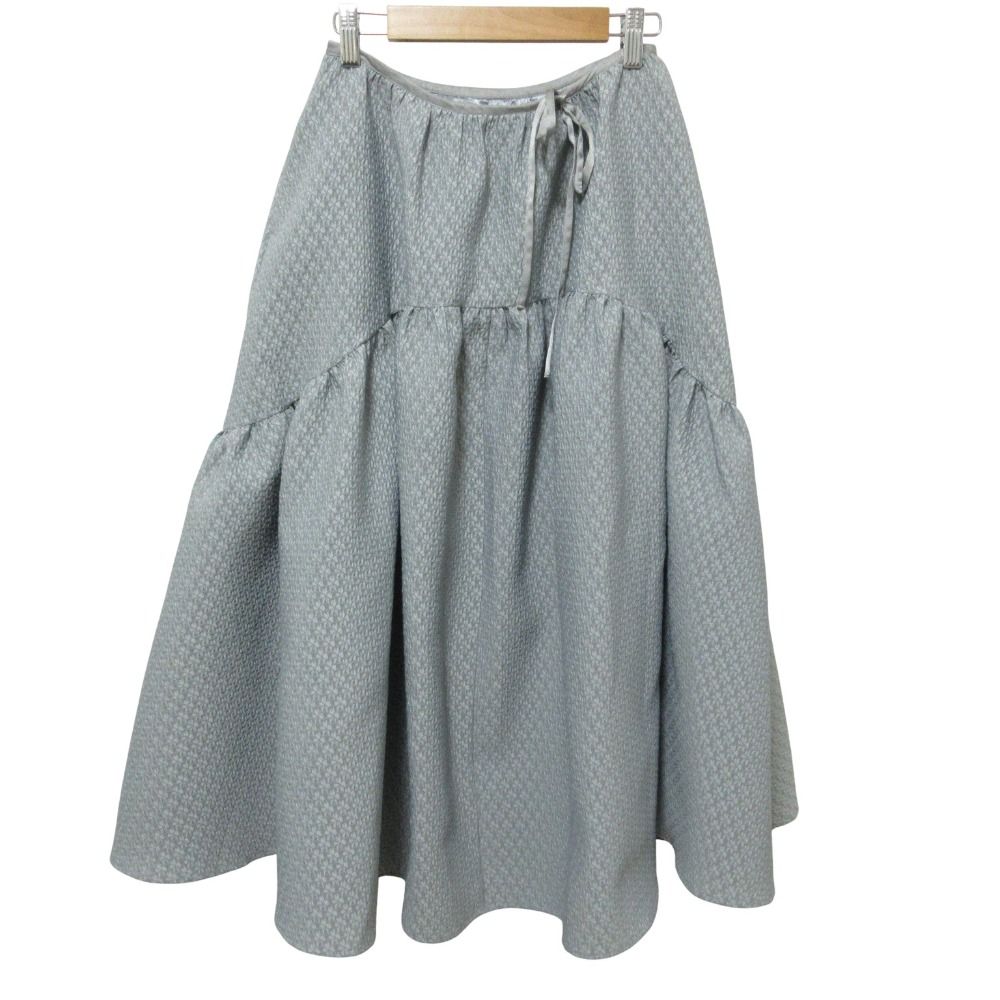 美品 クリーニング済 Bluelea ブルレア ジャガード ロング フレア