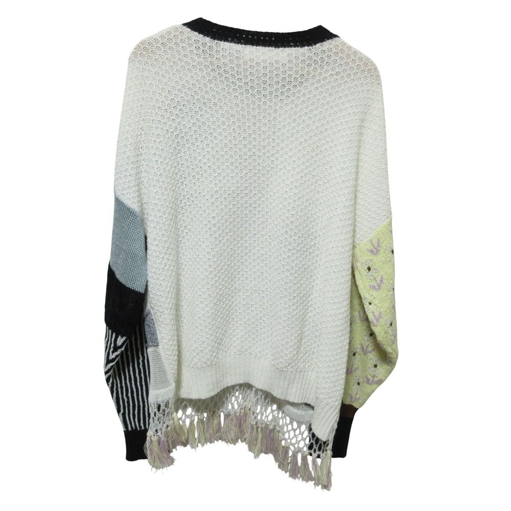 美品 Mame Kurogouchi マメクロゴウチ パッチワークニット セーター  