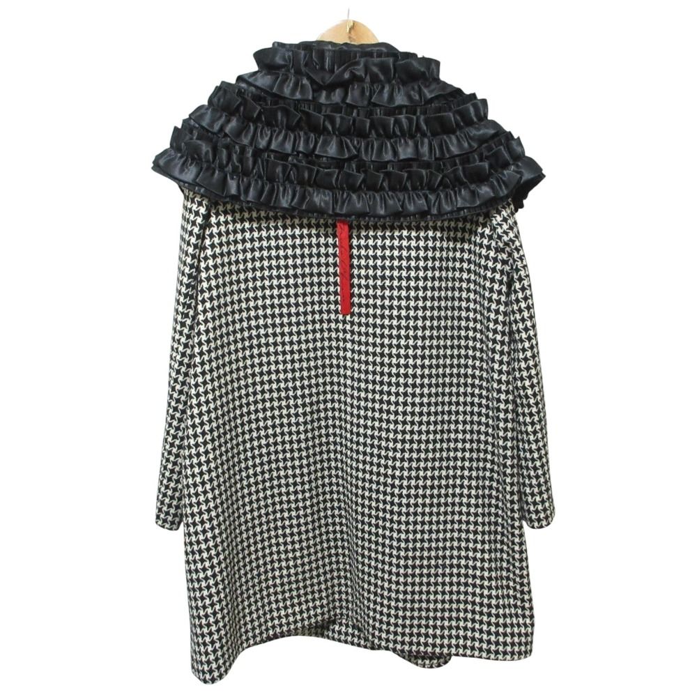 NOKO OHNO 42　ノコオーノ　美品　フリル　ビーズ　薔薇柄　ジャケット 美品 NOKO OHNO ノコオーノ フリルティアードカラー ウールブレンド